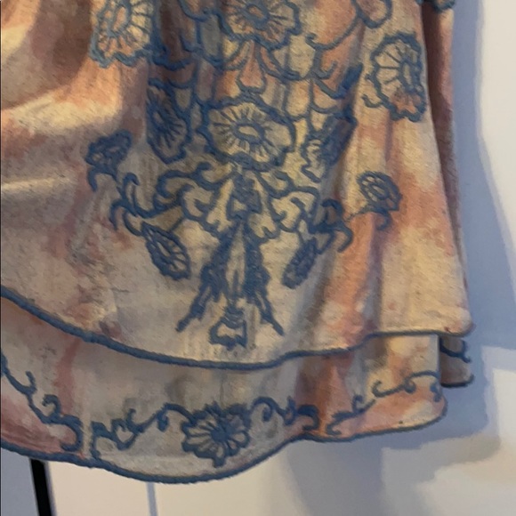 Free People boho slip dress with ruffles. - Picture 5 of 16